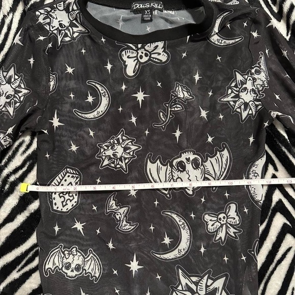 Dolls Kill Witchy Gothic Mesh Top - Picture 4 of 8